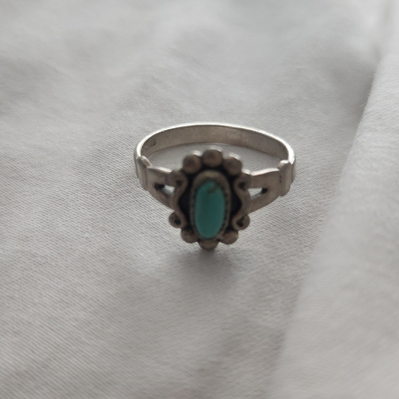 Bell Trading Post Jewelry - Vtg Bell Trading Post Navajo Sterling Silver 0.35 Ct Natural Blue Candelaria